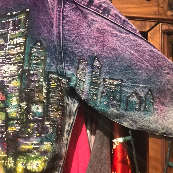 VNT 80s Tony Alamo Designer Jean Jacket - Picture 4 of 16